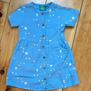 Little Green Radicals Blue Celestial Kids Dress